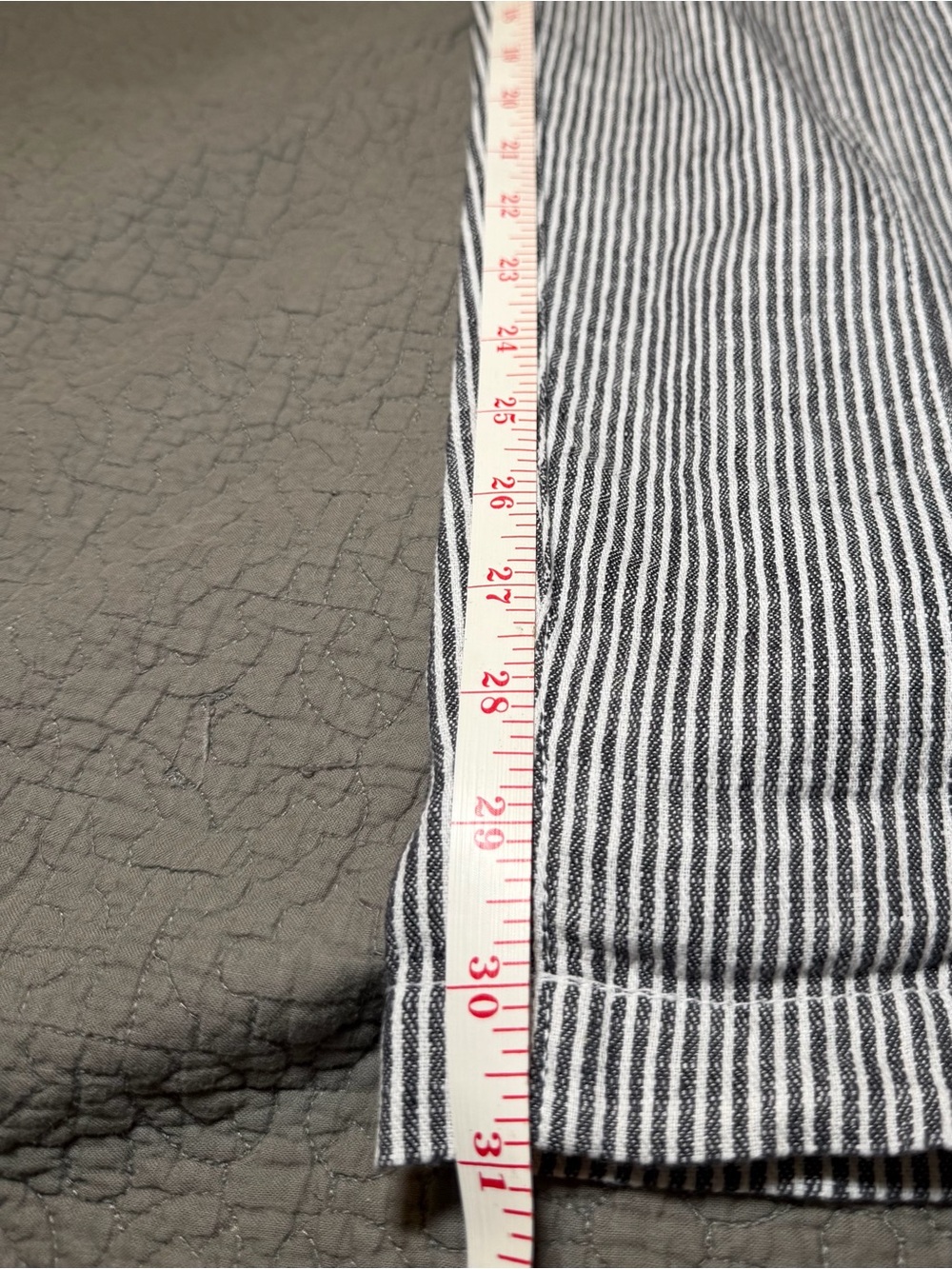 Old Navy Women's Navy and White Stripe Linen-Blend Pants XL Tall - Picture 6 of 7